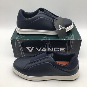 Vance Matteo Mens Navy Blue Slip On Sneakers Comfort System Size 10 NEW